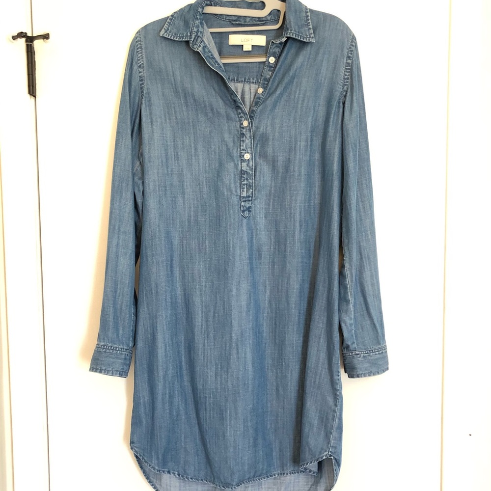 Loft Chambray Tunic Dress Size XS
